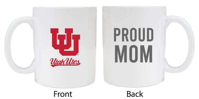 Utah Utes Proud Mom Ceramic Coffee Mug - White