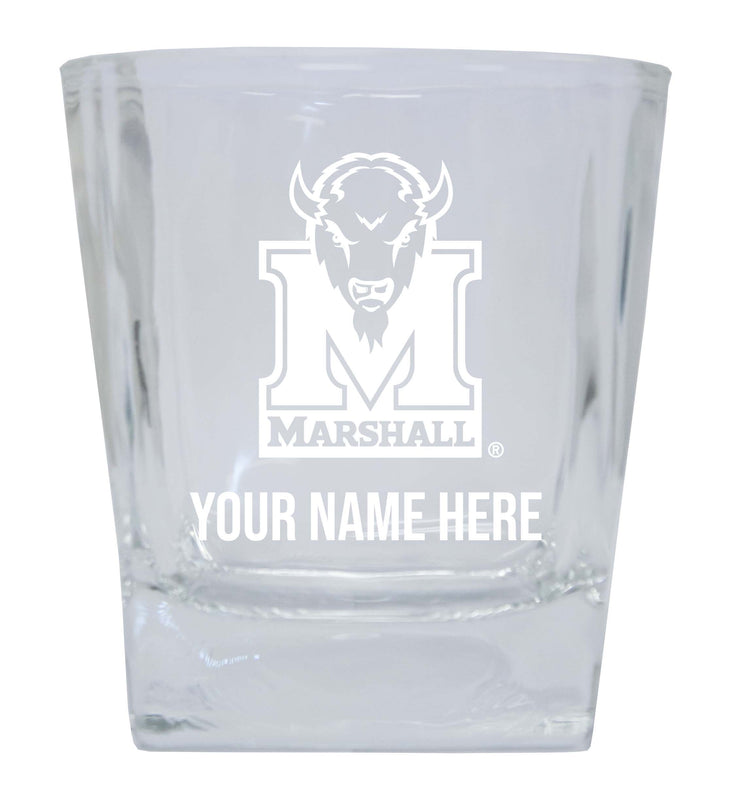 Marshall Thundering Herd Personalized NCAA Spirit Elegance 10oz Etched Glass Tumbler