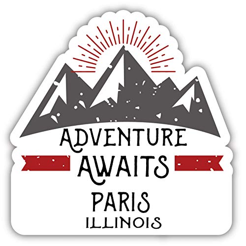 Paris Illinois Souvenir Decorative Stickers (Choose theme and size)