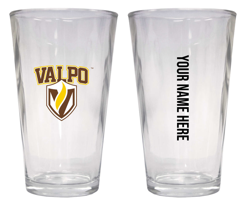 Customizable NCAA Valparaiso University 16 oz Pint Glass – Perfect Gift Personalized With your own or any fan name
