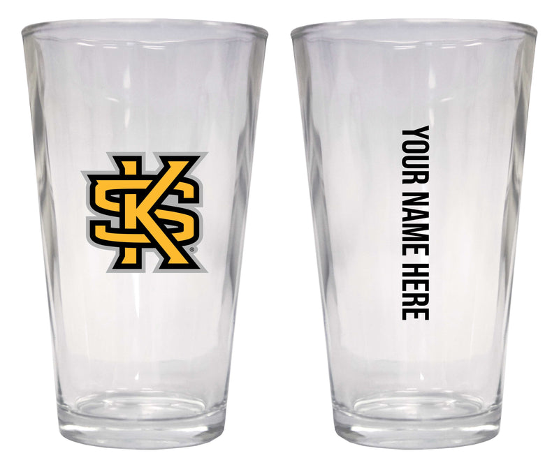 Customizable NCAA Kennesaw State University 16 oz Pint Glass – Perfect Gift Personalized With your own or any fan name