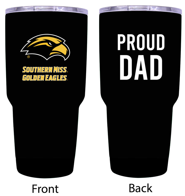Southern Mississippi Golden Eagles Proud Dad 24 oz Insulated Stainless Steel Tumbler Black