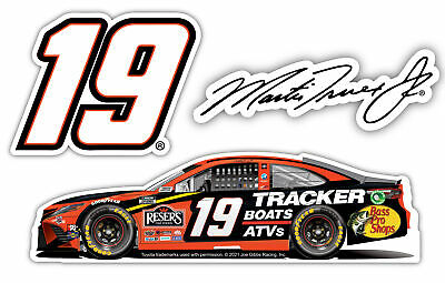 Martin Truex Jr. NASCAR #19 3 Pack Laser Cut Decal