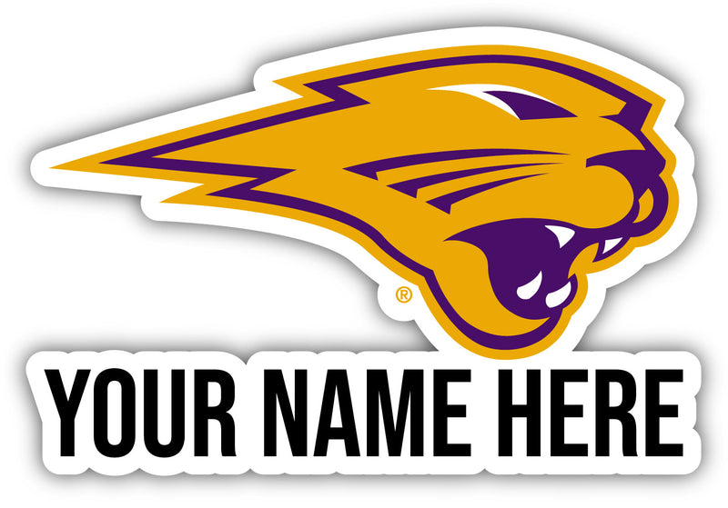 Northern Iowa Panthers 9x14-Inch Mascot Logo NCAA Custom Name Vinyl Sticker - Personalize with Name