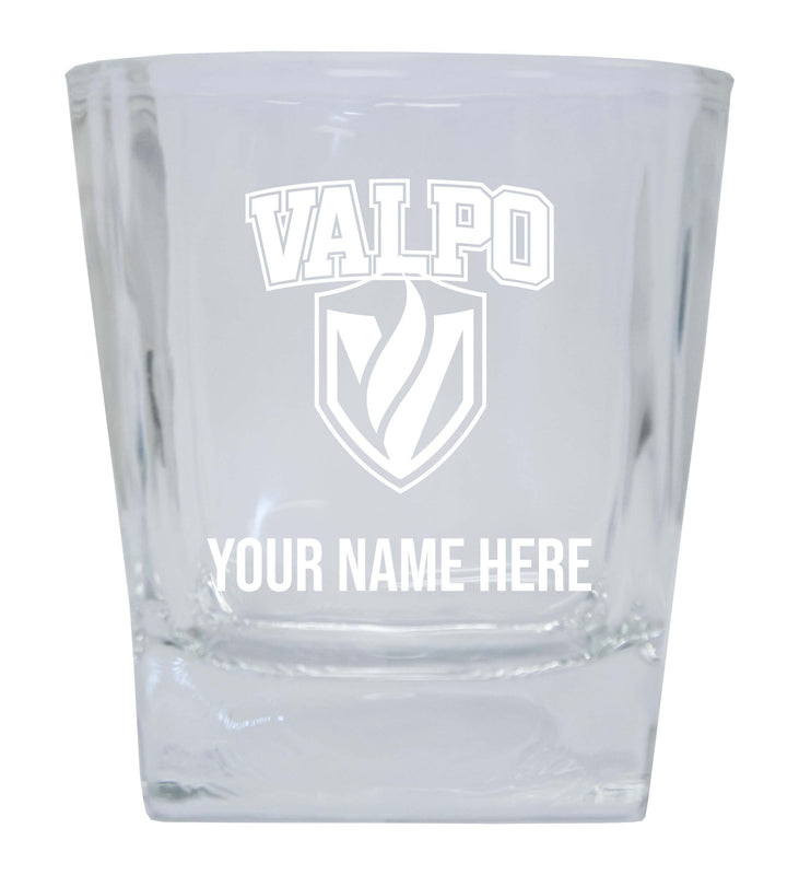 Valparaiso University Personalized NCAA Spirit Elegance 10oz Etched Glass Tumbler