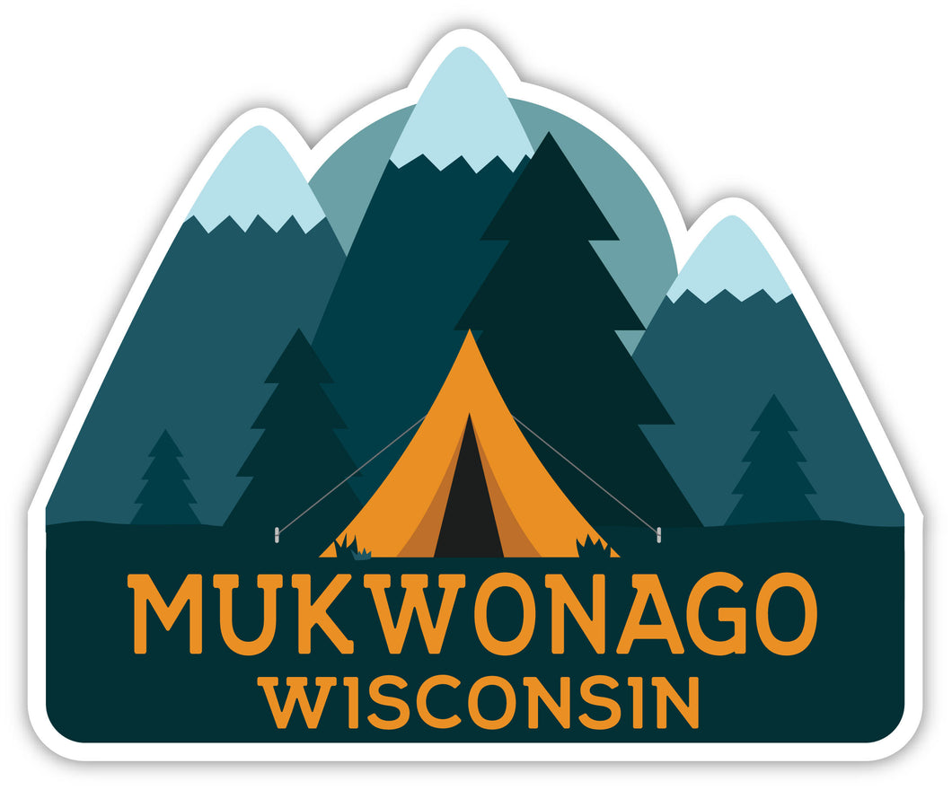 Mukwonago Wisconsin Souvenir Decorative Stickers (Choose theme and size)