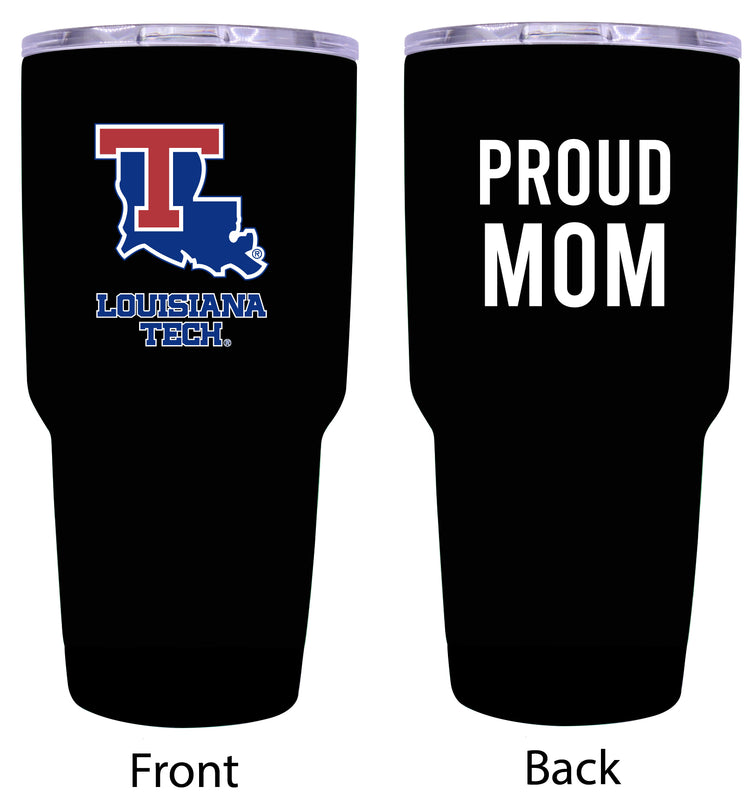 Louisiana Tech Bulldogs Proud Mom 24 oz Insulated Stainless Steel Tumbler - Black