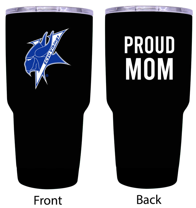 Elizabeth City State University Proud Mom 24 oz Insulated Stainless Steel Tumbler - Black