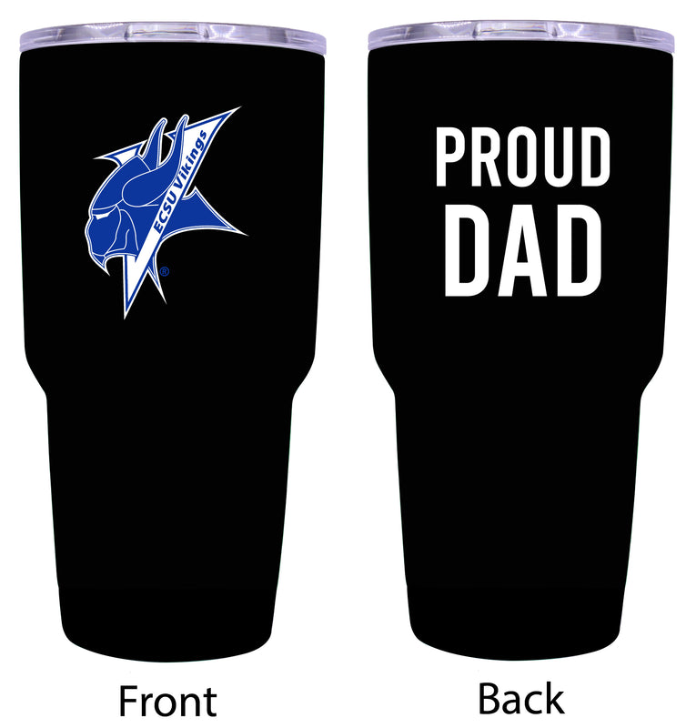 Elizabeth City State University Proud Dad 24 oz Insulated Stainless Steel Tumbler Black