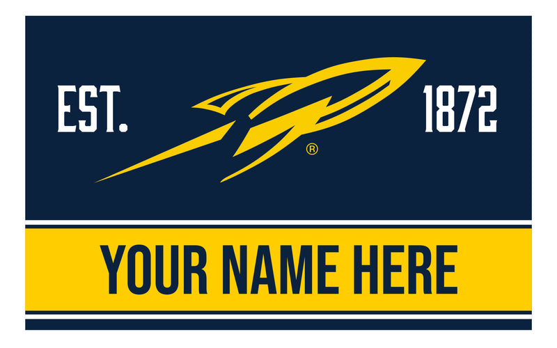 Personalized Customizable Toledo Rockets Wood Sign with Frame Custom Name