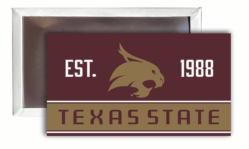 Texas State Bobcats 2x3-Inch NCAA Vibrant Collegiate Fridge Magnet - Multi-Surface Team Pride Accessory Single Unit