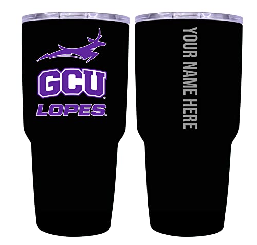 Custom Grand Canyon University Lopes Black Insulated Tumbler - 24oz Engraved Stainless Steel Travel Mug