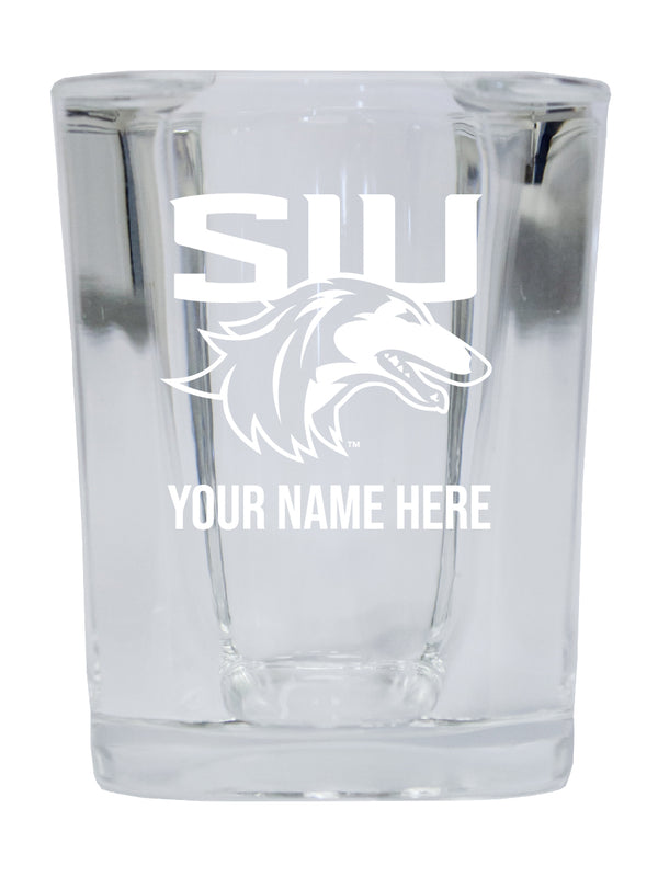NCAA Southern Illinois Salukis Personalized 2oz Stemless Shot Glass - Custom Laser Etched 4-Pack