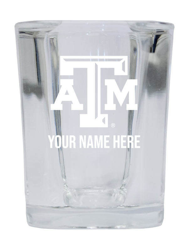 NCAA Texas A&M Aggies Personalized 2oz Stemless Shot Glass - Custom Laser Etched 4-Pack