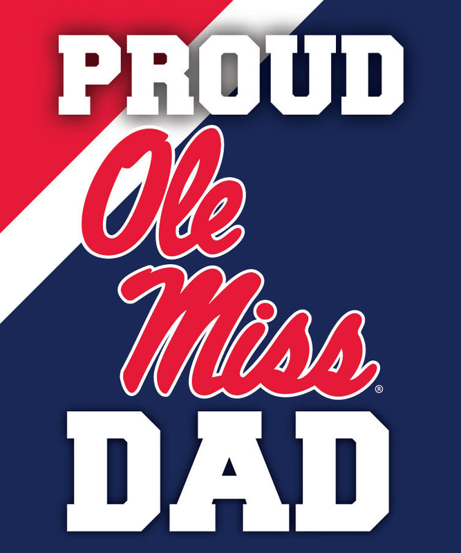 Mississippi Rebels "Ole Miss" 5x6-Inch Proud Dad NCAA - Durable School Spirit Vinyl Decal Perfect Gift for Dad