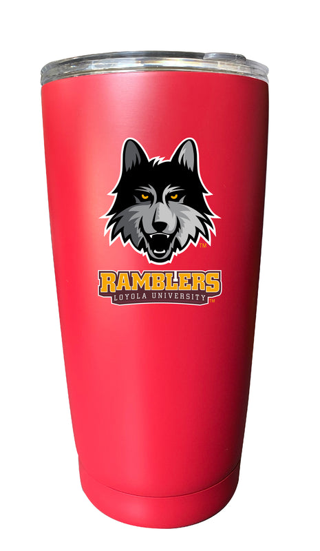 Loyola University Ramblers NCAA Insulated Tumbler - 16oz Stainless Steel Travel Mug Choose Your Color