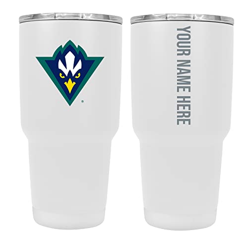 Custom North Carolina Wilmington Seahawks White Insulated Tumbler - 24oz Engraved Stainless Steel Travel Mug