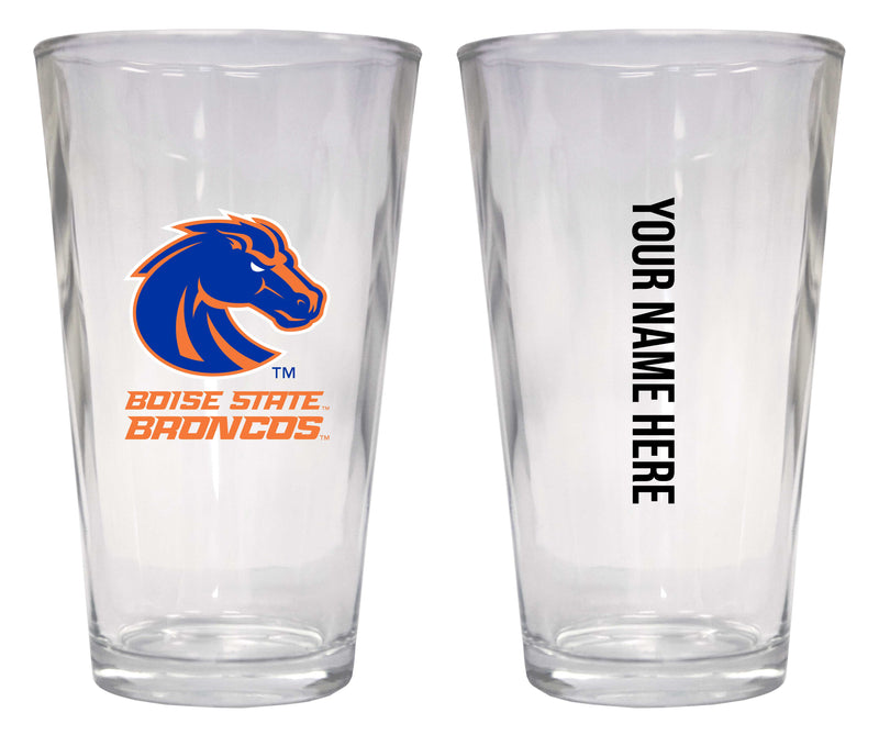 Customizable NCAA Boise State Broncos 16 oz Pint Glass – Perfect Gift Personalized With your own or any fan name