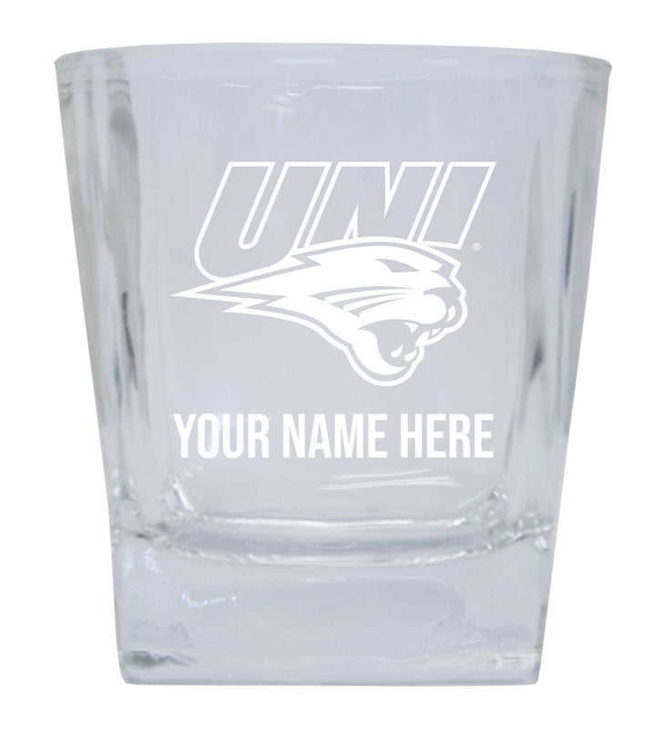 Northern Iowa Panthers 2-Pack Personalized NCAA Spirit Elegance 10oz Etched Glass Tumbler