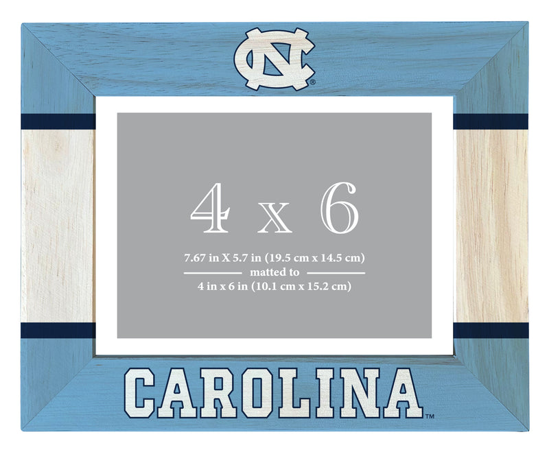 UNC Tar Heels Wooden Photo Frame - Customizable 4 x 6 Inch - Elegant Matted Display for Memories