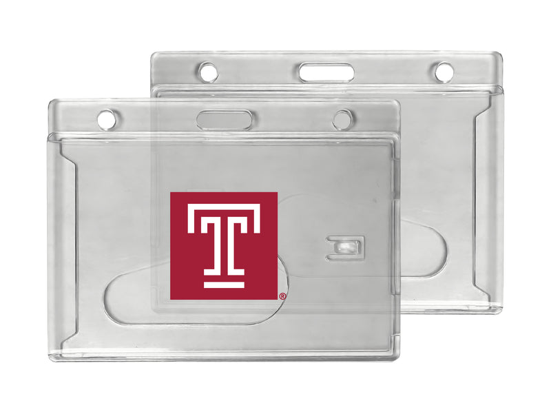 Temple University Officially Licensed Clear View ID Holder - Collegiate Badge Protection