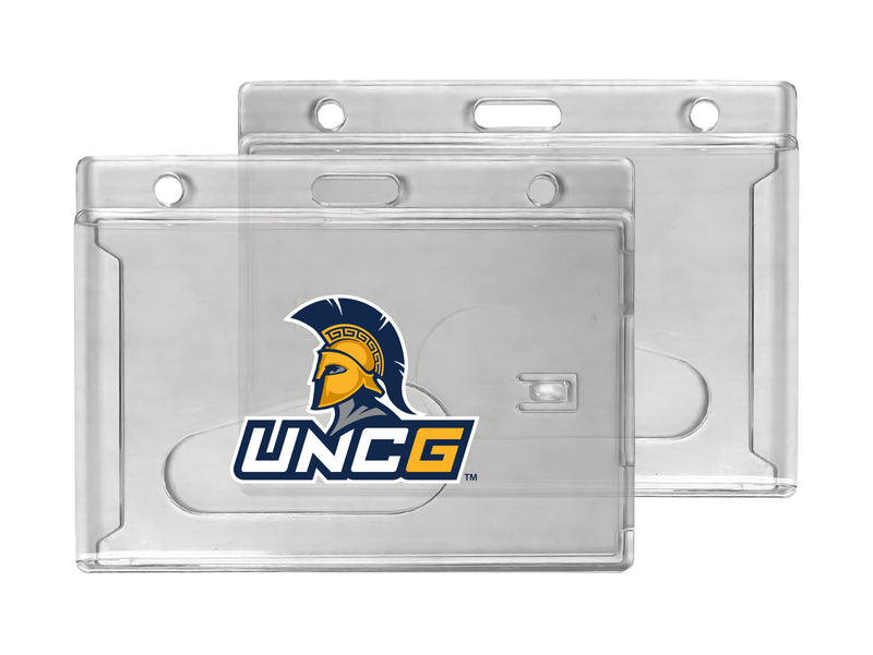 North Carolina Greensboro Spartans Officially Licensed Clear View ID Holder - Collegiate Badge Protection