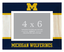 Load image into Gallery viewer, Michigan Wolverines Wooden Photo Frame - Customizable 4 x 6 Inch - Elegant Matted Display for Memories
