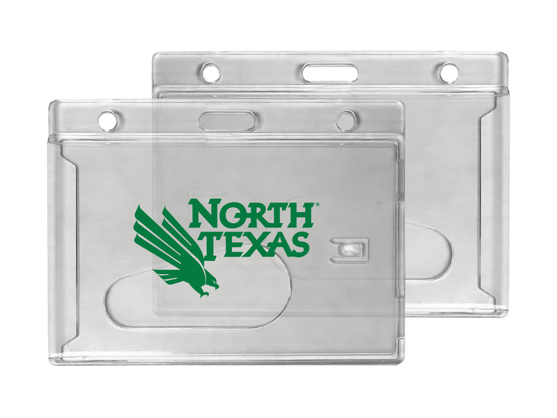 North Texas Officially Licensed Clear View ID Holder - Collegiate Badge Protection