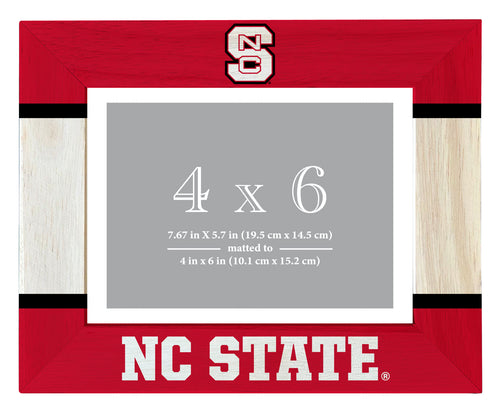 NC State Wolfpack Wooden Photo Frame - Customizable 4 x 6 Inch - Elegant Matted Display for Memories