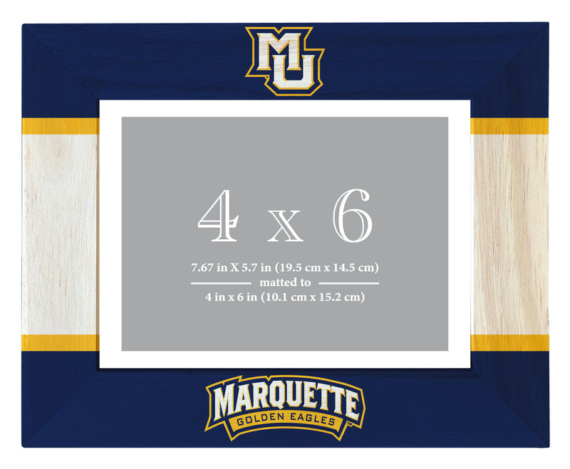 Marquette Golden Eagles Wooden Photo Frame - Customizable 4 x 6 Inch - Elegant Matted Display for Memories