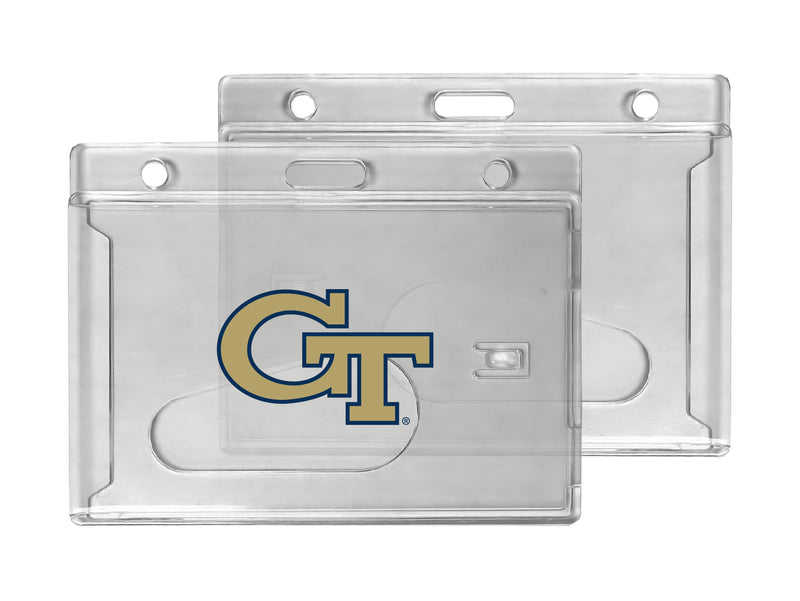 Georgia Tech Yellow Jackets Officially Licensed Clear View ID Holder - Collegiate Badge Protection