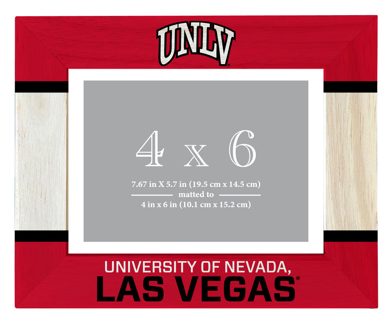 UNLV Rebels Wooden Photo Frame - Customizable 4 x 6 Inch - Elegant Matted Display for Memories