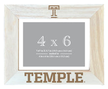 Load image into Gallery viewer, Temple University Wooden Photo Frame - Customizable 4 x 6 Inch - Elegant Matted Display for Memories
