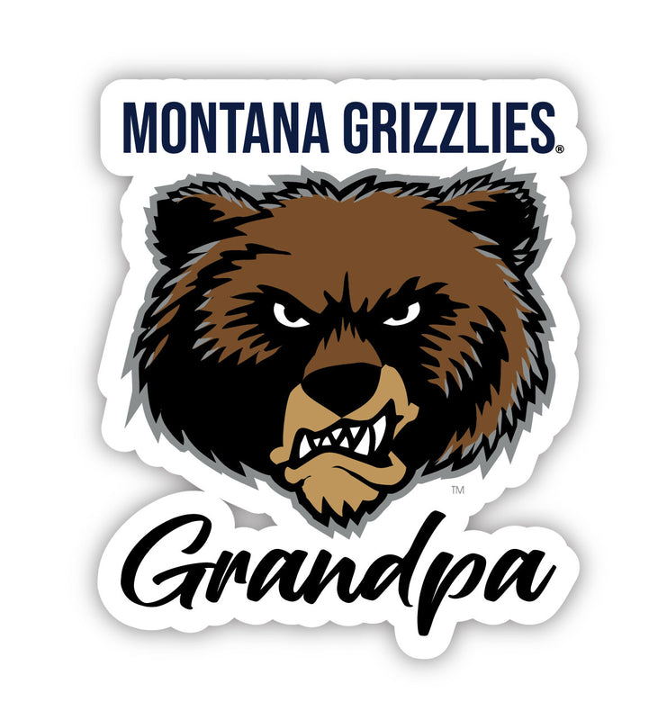 Montana University 4-Inch Proud Grandpa NCAA - Durable School Spirit Vinyl Decal Perfect Gift for Grandpa