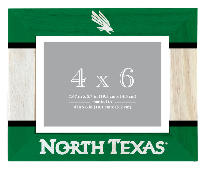 North Texas Wooden Photo Frame - Customizable 4 x 6 Inch - Elegant Matted Display for Memories