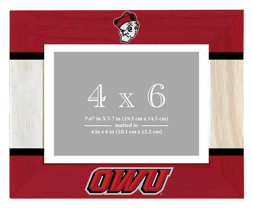 Ohio Wesleyan University Wooden Photo Frame - Customizable 4 x 6 Inch - Elegant Matted Display for Memories