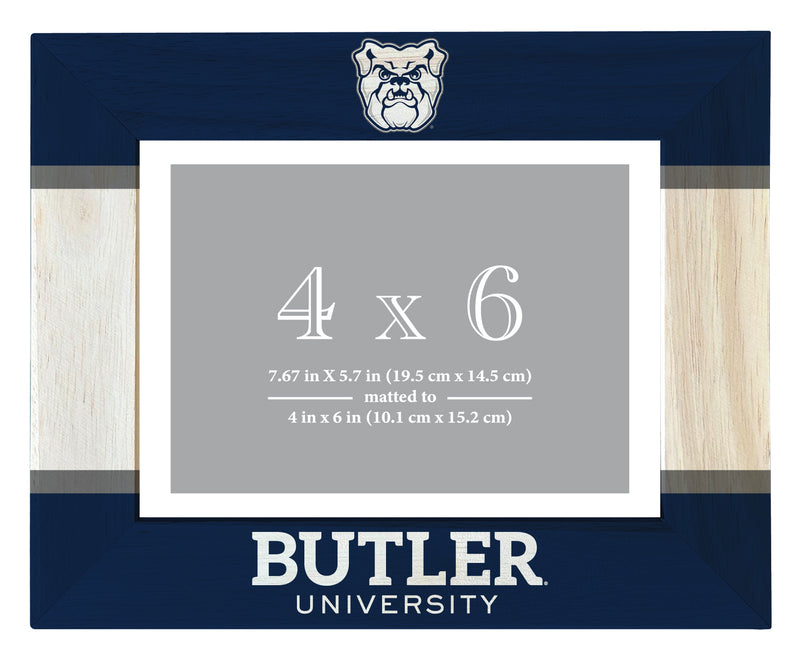 Butler Bulldogs Wooden Photo Frame - Customizable 4 x 6 Inch - Elegant Matted Display for Memories