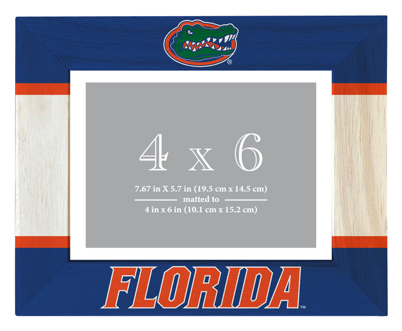 Florida Gators Wooden Photo Frame - Customizable 4 x 6 Inch - Elegant Matted Display for Memories