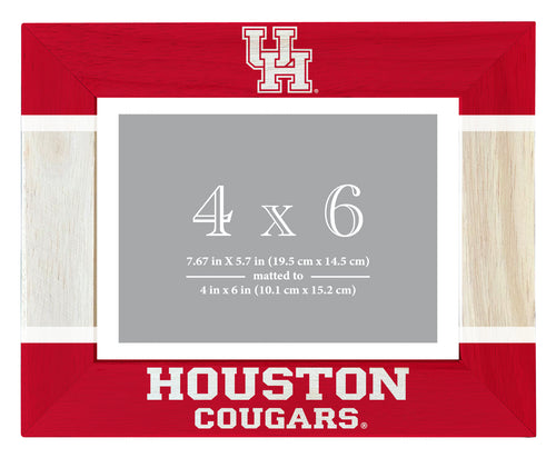 University of Houston Wooden Photo Frame - Customizable 4 x 6 Inch - Elegant Matted Display for Memories