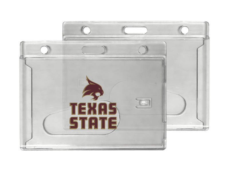 Texas State Bobcats Officially Licensed Clear View ID Holder - Collegiate Badge Protection
