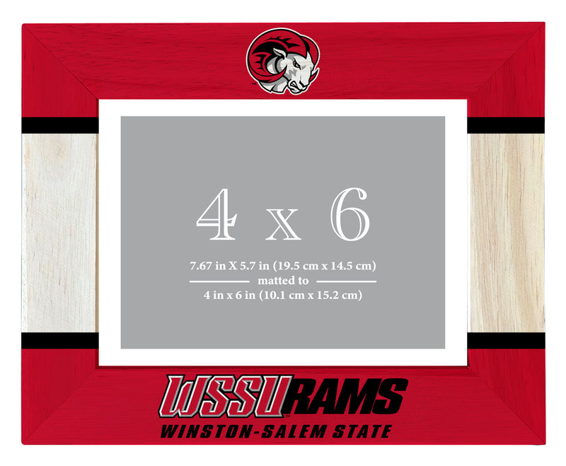 Winston-Salem State Wooden Photo Frame - Customizable 4 x 6 Inch - Elegant Matted Display for Memories