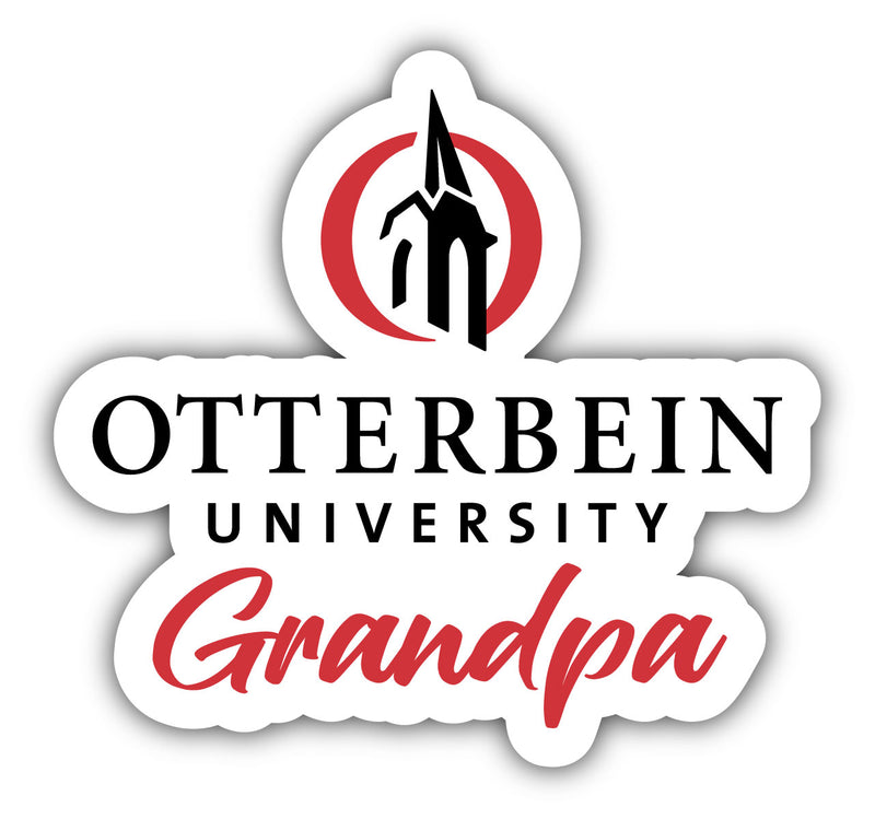 Otterbein University 4-Inch Proud Grandpa NCAA - Durable School Spirit Vinyl Decal Perfect Gift for Grandpa