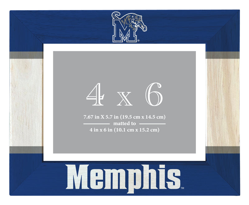 Memphis Tigers Wooden Photo Frame - Customizable 4 x 6 Inch - Elegant Matted Display for Memories