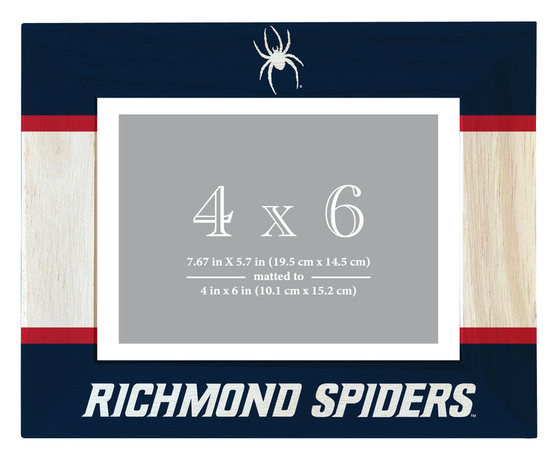 Richmond Spiders Wooden Photo Frame - Customizable 4 x 6 Inch - Elegant Matted Display for Memories