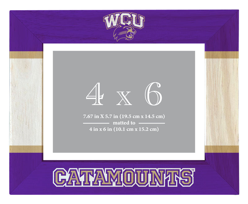 Western Carolina University Wooden Photo Frame - Customizable 4 x 6 Inch - Elegant Matted Display for Memories