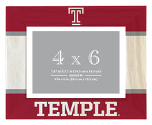 Load image into Gallery viewer, Temple University Wooden Photo Frame - Customizable 4 x 6 Inch - Elegant Matted Display for Memories
