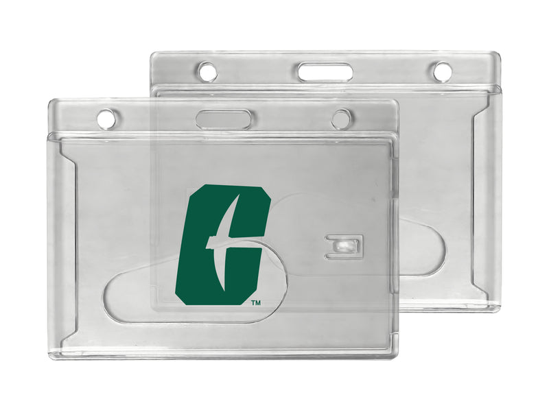 North Carolina Charlotte Forty-Niners Officially Licensed Clear View ID Holder - Collegiate Badge Protection