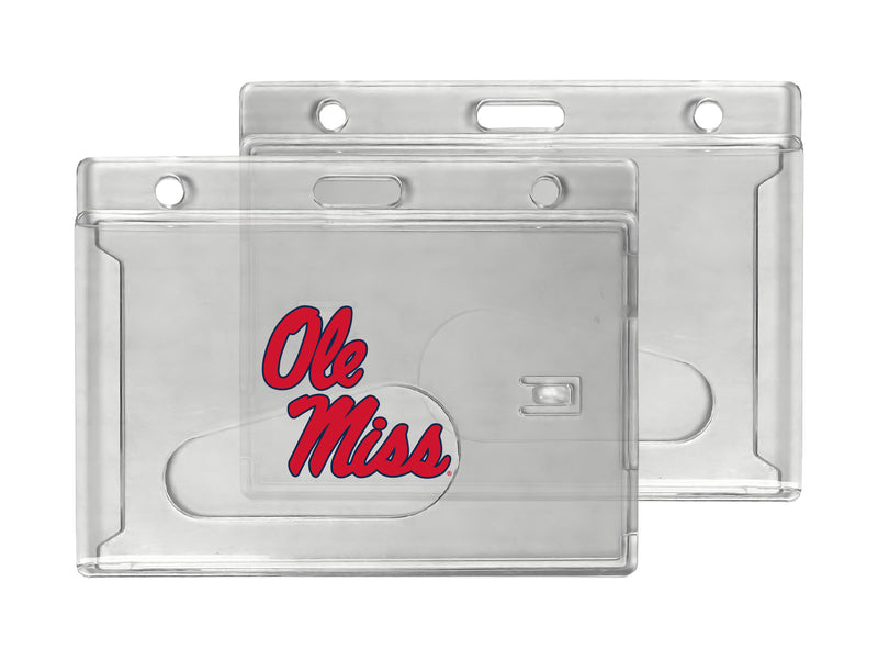 Mississippi Rebels "Ole Miss" Officially Licensed Clear View ID Holder - Collegiate Badge Protection