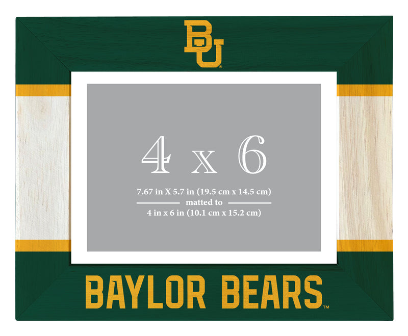 Baylor Bears Wooden Photo Frame - Customizable 4 x 6 Inch - Elegant Matted Display for Memories