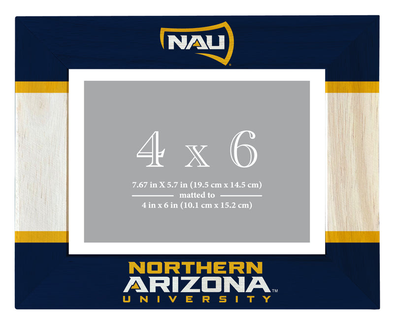 Northern Arizona University Wooden Photo Frame - Customizable 4 x 6 Inch - Elegant Matted Display for Memories